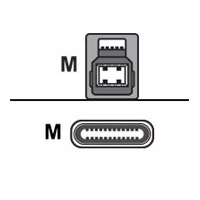 Kabel UNITEK C14096BK-2M USB-C do drukarki M/M 2M 5Gbps
