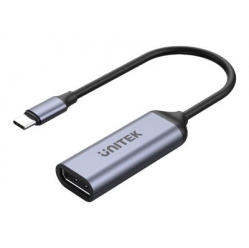 Kabel UNITEK V1415C ADAPTER USB-C - DisplayPort 1.4 8K 15cm ALU