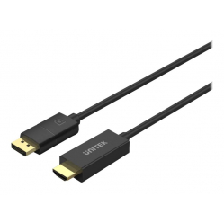 Kabel UNITEK V1608A ADAPTER DisplayPort 1.2 - HDMI 2.0 4K 1.8m