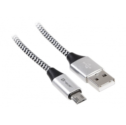 Kabel TRACER USB 2.0 AM - micro 1.0m czarno-srebrny