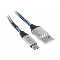 Kabel TRACER USB 2.0 AM - micro 1.0m czarno-niebieski