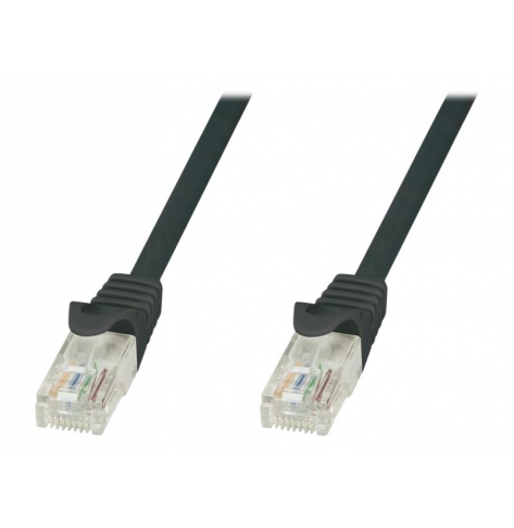 Kabel TECHLYPRO 024148 krosowy RJ45 Cat5e UTP CCA 1m czarny