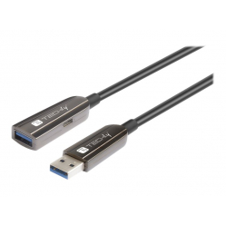 Kabel TECHLY USB 3.2 SuperSpeed AOC Fiber Optic Kabel USB A M/F 20m Black