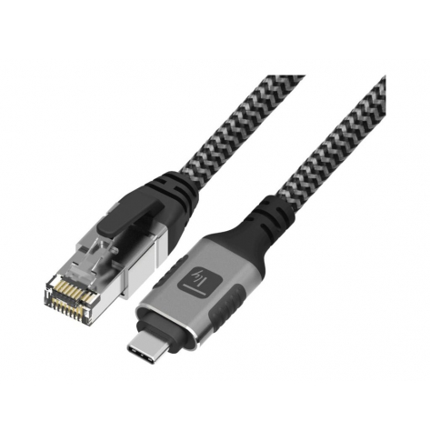 Kabel TECHLY sieciowy USB-C na Gigabit Ethernet RJ45 3m