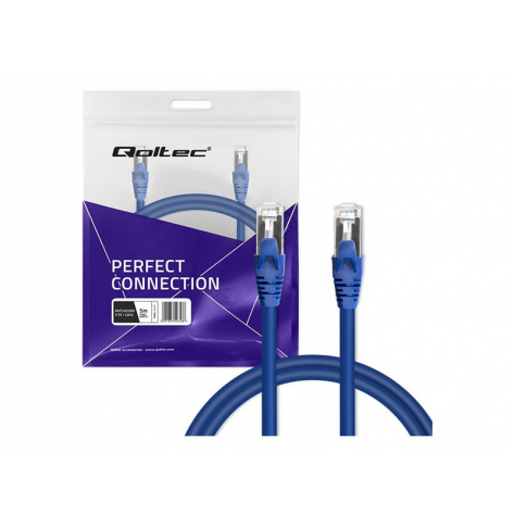 Kabel QOLTEC 54539 krosowy - CAT 6 FTP 2 x RJ45 5m niebieski