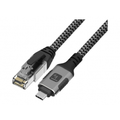 Kabel TECHLY sieciowy USB-C na Gigabit Ethernet RJ45 1m
