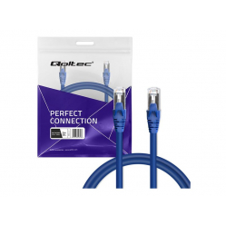Kabel QOLTEC 54537 krosowy - CAT 6 FTP 2 x RJ45 2m niebieski