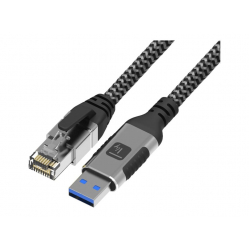 Kabel TECHLY sieciowy USB-A na Gigabit Ethernet RJ45 3m