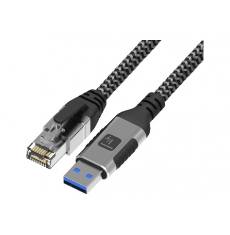 Kabel TECHLY sieciowy USB-A na Gigabit Ethernet RJ45 1m