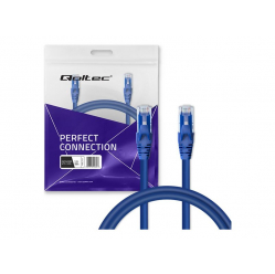 Kabel QOLTEC 54530 krosowy - CAT 6 UTP 2 x RJ45 1m niebieski
