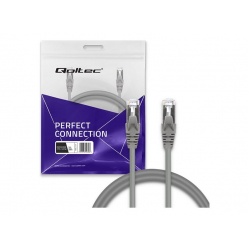 Kabel QOLTEC 54529 krosowy - CAT 5e FTP 2 x RJ45 5m szary