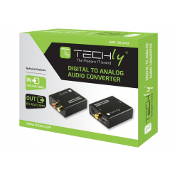 TECHLY Przetwornik DAC Toslink Coaxial do Analog RCA L/R i 3.5mm