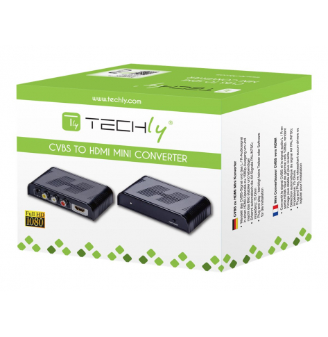 TECHLY Konwerter adapter RCA Composite video + audio stereo L/R na HDMI F/F