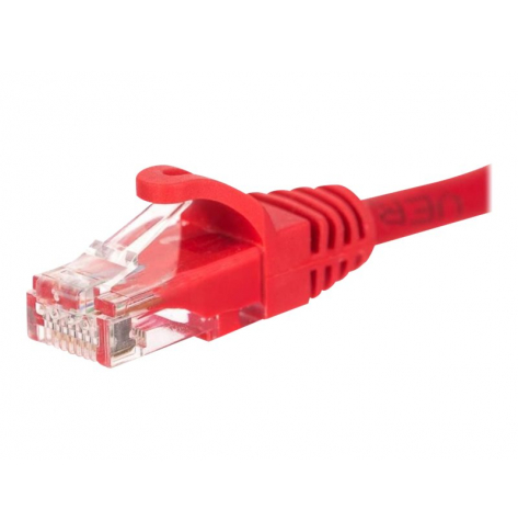 Kabel NETRACK BZPAT7UR krosowy RJ45, oslonka zalewana, kat. 5e UTP, 7 m czerwony