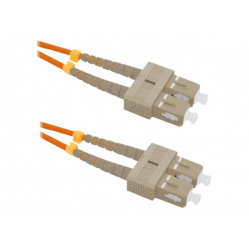 Kabel QOLTEC 54012 Optic krosowy SC/UPC - SC/UPC Multimode 50/125 OM2 Duplex 3m