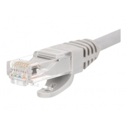 Kabel NETRACK BZPAT55UE krosowy RJ45, oslonka zalewana, kat. 5e UTP, 5m szary