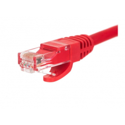Kabel NETRACK BZPAT3UR krosowy RJ45, oslonka zalewana, kat. 5e UTP, 3m czerwony