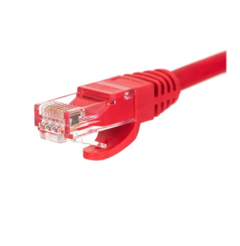 Kabel NETRACK BZPAT3UR krosowy RJ45, oslonka zalewana, kat. 5e UTP, 3m czerwony