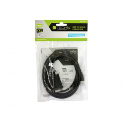 Adapter TECHLY konwerter USB2.0 to Serial czarny 1.5m