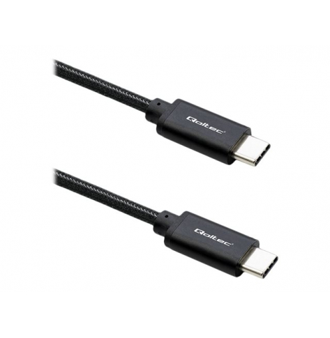 Kabel QOLTEC 52361 USB-C 2.0 240W QC 5.0 PD 1m czarny