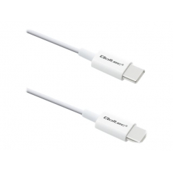 Kabel QOLTEC 52359 USB-C 2.0 60W QC 3.0 PD 1m biały