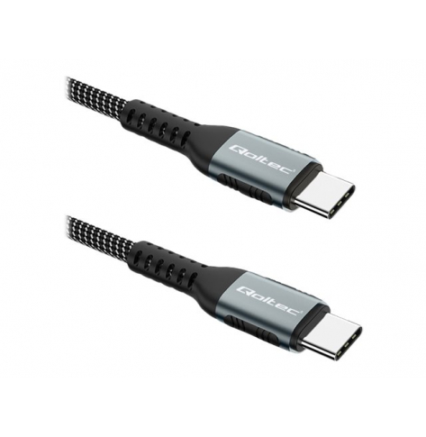 Kabel QOLTEC 52357 USB-C 2.0 100W QC 3.0 PD 1m czarny