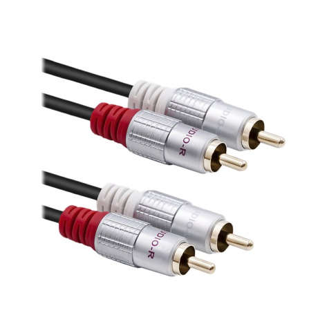 Kabel QOLTEC 52338 2x RCA m 2x RCA m 3m Czarny