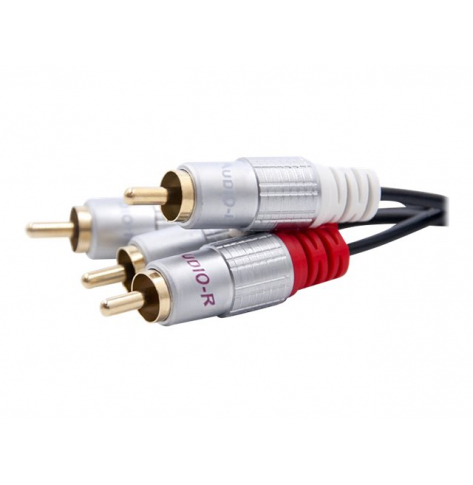 Kabel QOLTEC 52337 2x RCA m 2x RCA m 2m Czarny