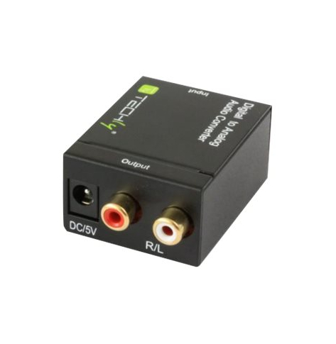 TECHLY 301139 Konwerter cyfrowe Toslink SPDIF, coaxial audio na analog stereo RCA L/R