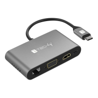 Adapter TECHLY 106169 USB-C multiport -> HDMI/VGA/RJ45/2x USB-A/USB-C PD/MicroSD/SD