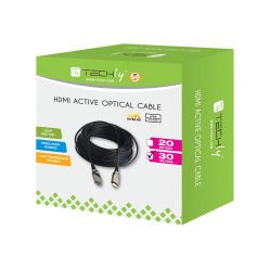 TECHLY 103991 Aktywny optyczny HDMI-HDMI M/M v2.0 Ethernet 3D 4K 30m czarny