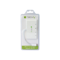 Stacja dokująca TECHLY 102086 USB-C 3.1 multiport adapter -> 4K HDMI/Gigabit RJ45/USB-A/USB-C bialy