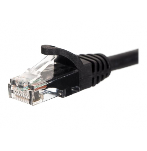 Kabel NETRACK BZPAT1UK krosowy RJ45, oslonka zalewana, kat. 5e UTP, 1m czarny