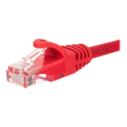 Kabel NETRACK BZPAT1P5UR krosowy RJ45, oslonka zalewana, kat. 5e UTP, 1.5m czerwony