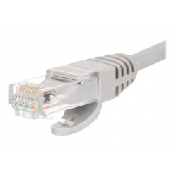 Kabel NETRACK BZPAT1P5 krosowy RJ45, oslonka zalewana, kat. 5e UTP, 1.5m szary