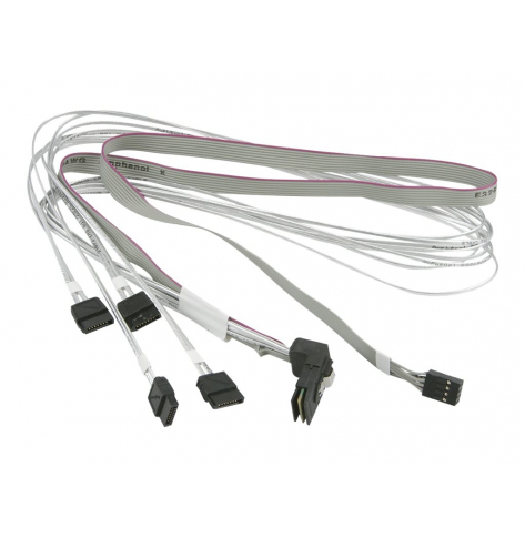Kabel SUPERMICRO CBL-SAST-0659 mini SAS HD RA to 4 x SATA 70/70/75/75cm SB INT