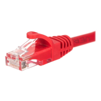 Kabel NETRACK BZPAT16R krosowy RJ45, oslonka zalewana, kat. 6 UTP, 1m czerwony