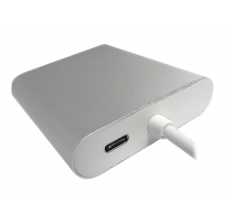 Kabel QOLTEC 50410 Adapter USB-C 3.1 / VGA F + USB-A 3.0 F + RJ45 F + PD