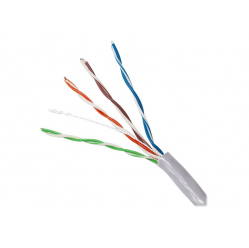 Kabel QOLTEC 50358 sieciowy skrętka UTP CAT5E 305m PVC szary