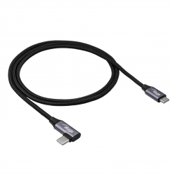 Kabel AKYGA USB AK-USB-54 USB-C m / USB-C m Angle 2.0 60W 1m