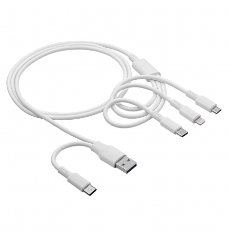 Kabel AKYGA USB AK-USB-52 USB-A + USB-C / micro USB-B m + USB-C m + Lightning m 1.2m