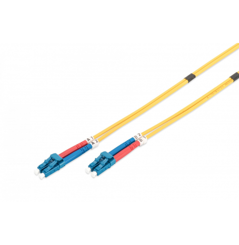 Kabel DIGITUS światłowodowy LC/LC dplx SM 9/125 OS2 LSOH 5m żółty
