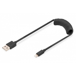 Kabel DIGITUS USB A to Lightning Spring MFI C89 TPU USB 2.0 PD20W Max