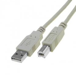 Kabel ASM AK-300105-050-E USB2,0 A m / B m 5,0m bezowy UL