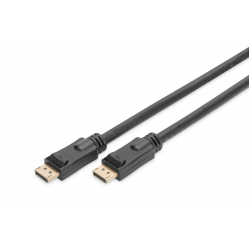 Kabel ASM AK-340105-150-S DisplayPort ze wzmacniaczem 4K UHD Typ DP/DP M/M czarny 15m