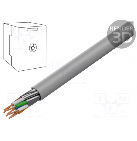Kabel DIGITUS CAT 6A U-FTP 305 m AWG 27/7 LSZH simplex szary