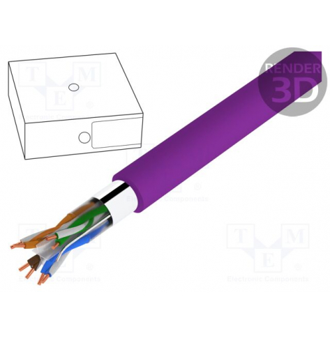 Kabel DIGITUS cat.6 F/UTP Dca AWG 23/1 LSOH 305m violet