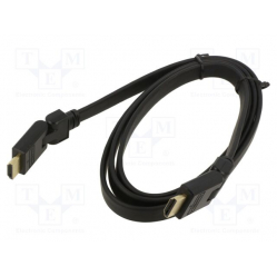 Kabel ART KABH AL-05 HDMI 1.4 M/M HQ pozlacany 1,5m ETHERNET 3D katowy