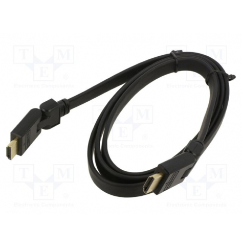 Kabel ART KABH AL-05 HDMI 1.4 M/M HQ pozlacany 1,5m ETHERNET 3D katowy