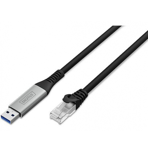 Kabel DIGITUS USB-A - RJ45 CAT 6A S/FTP 1 Gbit/s 15m USB 3.2 Gen1 LSZH jacket